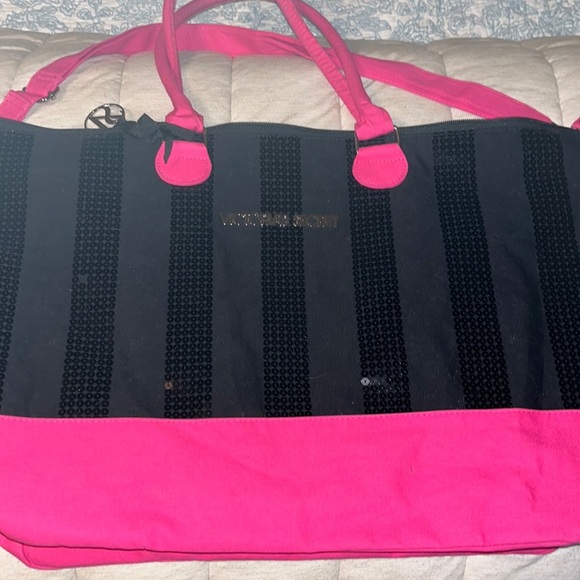 Victoria Secret Sequin Duffle Bag - Picture 1 of 4